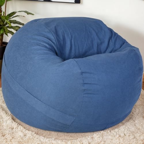 Samt Sitzsack Bezüge Ohne Füllung Verdickt Weich Waschbar Einfarbig Reißverschluss Stretch Moderner Stil Für Wohnzimmer Terrasse Schlafzimmer Büro Teenager Erwachsene,B,90 * 55cm von Generic