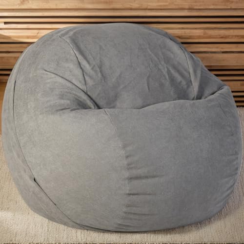 Samt Sitzsack Bezüge Ohne Füllung Verdickt Weich Waschbar Einfarbig Reißverschluss Stretch Moderner Stil Für Wohnzimmer Terrasse Schlafzimmer Büro Teenager Erwachsene,F,105cm*65cm von Generic