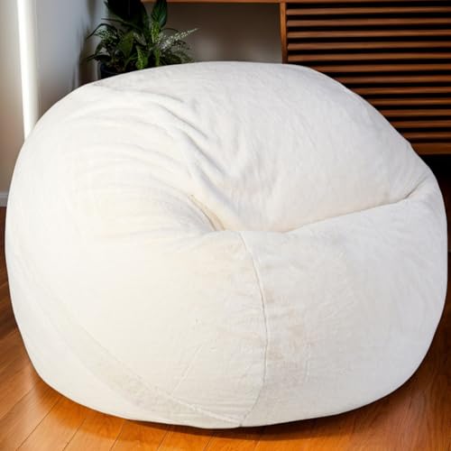 Samt Sitzsack Bezüge Ohne Füllung Verdickt Weich Waschbar Einfarbig Reißverschluss Stretch Moderner Stil Für Wohnzimmer Terrasse Schlafzimmer Büro Teenager Erwachsene,H,120 * 65cm von Generic
