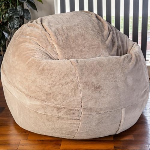 Samt Sitzsack Bezüge Ohne Füllung Verdickt Weich Waschbar Einfarbig Reißverschluss Stretch Moderner Stil Für Wohnzimmer Terrasse Schlafzimmer Büro Teenager Erwachsene,J,120 * 65cm von Generic