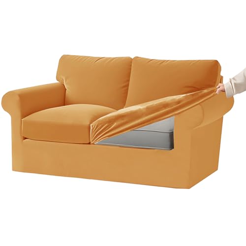 Samt Stretch Sofa Abdeckung mit Gummiband Separate Sitzkissen und Rückenlehnen Abdeckungen 1 2 3 4-Sitzer Set Gelb X Große 2-Sitzer Set 5 STÜCKE Samt Stretch Sofa Abdeckung mit Gummiband Separate Sitzkissen und Rückenlehnen Abdeckungen 1 2 3 4-Sitzer Set Gelb X Große 2-Sitzer Set 5 STÜCKE von Generic