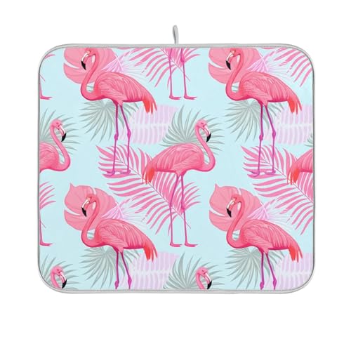 Saugfähige Abtropfmatten mit Blumenmuster, Hitzeschutz für Küche, Theke, Dekoration, rosa Flamingos, Pastellfarben, tropisch, 40,6 x 45,7 cm Saugfähige Abtropfmatten mit Blumenmuster, Hitzeschutz für Küche, Theke, Dekoration, rosa Flamingos, Pastellfarben, tropisch, 40,6 x 45,7 cm von Generic