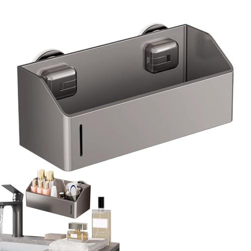 Saugnapf Aufbewahrungshalter - Duschorganisator mit Saugnapf, Aufbewahrungsbox ohne Bohren mit Saugfunktion | Kohlenstoffstahlkonstruktion, hohles Adsorptionsdesign so von Generic