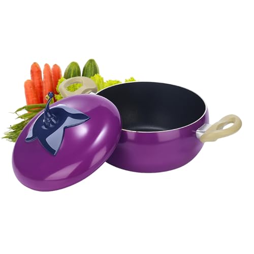Sauspot mit Deckel Bratpfanne mit Deckel Obstform Küche Kochtopf - Antihaft-Induktionskochgeschirr Multifunktions Kochgeschirr für Nudeln, Suppe, Spaghetti Sauspot mit Deckel Bratpfanne mit Deckel Obstform Küche Kochtopf - Antihaft-Induktionskochgeschirr Multifunktions Kochgeschirr für Nudeln, Suppe, Spaghetti von Generic