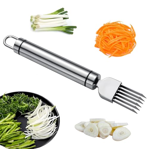 Scallion Shredder aus Edelstahl; Scallion Cutter; Scallion Messer; Scallion Chopper; Zwiebelschneider; Zwiebelschneider; Gemüseschneider; Gewürzzerkleinerer; Lebensmittelzerkleinerer; Küchenhelfer von Generic