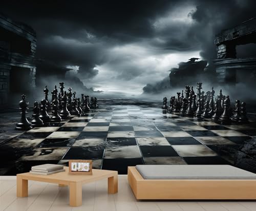 Schachbrett Tapete Schwarz Weiße Schachfiguren Esszimmer Tapete Dunkler Himmel Mit Dunklen Wolken Wandtapeten für Wände Ruinen Von Gebäuderuinen Schlafzimmer Tapete für Wohnzimmer Schlafzimmer Schachbrett Tapete Schwarz Weiße Schachfiguren Esszimmer Tapete Dunkler Himmel Mit Dunklen Wolken Wandtapeten für Wände Ruinen Von Gebäuderuinen Schlafzimmer Tapete für Wohnzimmer Schlafzimmer von Generic
