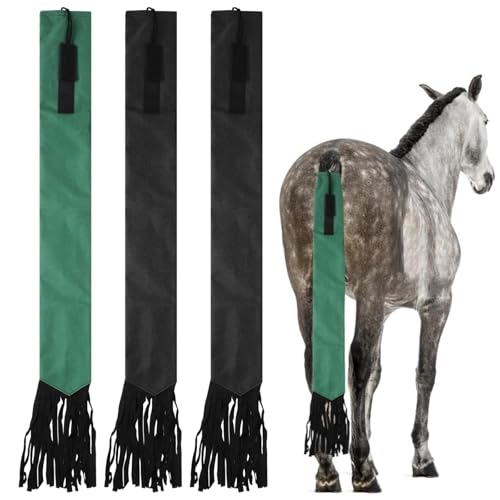 Schachtelhalmtasche mit verstellbarem Nylonverschluss Oxford-Tuch, Pferdeschwanzschutztasche mit Fransen, drei Pferdeschwanz-Schutztaschen, um sauber zu halten und Mücken zu verhindern Schachtelhalmtasche mit verstellbarem Nylonverschluss Oxford-Tuch, Pferdeschwanzschutztasche mit Fransen, drei Pferdeschwanz-Schutztaschen, um sauber zu halten und Mücken zu verhindern von Generic