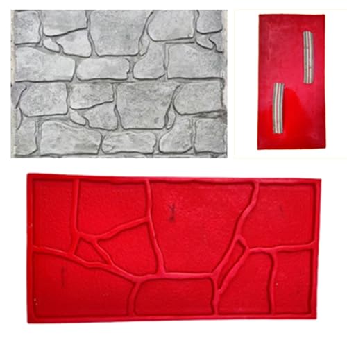 Schalungsform Beton, Betonformen mit Griffen, Steinstruktur, 60 x 30cm Betonstrukturhaut-Polyurethanstempel for Straßen, Wände Schalungsform Beton, Betonformen mit Griffen, Steinstruktur, 60 x 30cm Betonstrukturhaut-Polyurethanstempel for Straßen, Wände von Generic