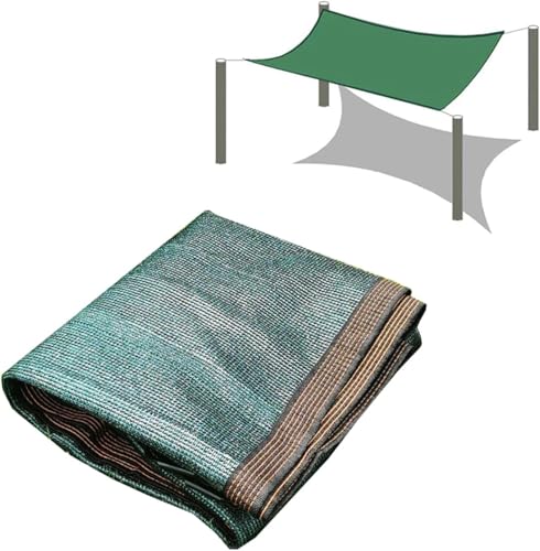 Schatten Tuch Benutzerdefinierte Größe Dunkelgrün Schatten Netz Balkon Sichtschutz Wohnung über Geländer Veranda Terrasse Zaun Windschutzscheibe Abdeckung Netz Mesh Stoff Tuch, 4x7m(LxW) von Generic