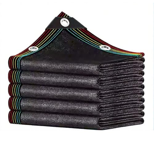 Schattiernetz mit Ösen, Sonnenschutznetz Schwarz, Gewächshaus Schattierungsnetz, Sonnenschutz Plane für Pflanzenschutz Gewächshaus Scheune Oder Zwinger(10 x 18 M) von Generic