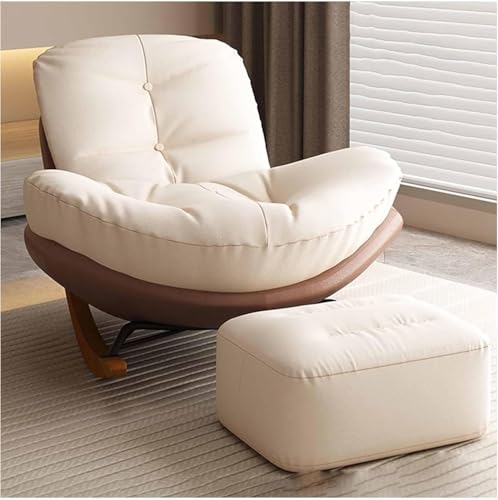 Schaukelstühle, Schaukelstuhl Für Das Kinderzimmer, Weicher Schaukelstuhl Mit Fußdesign, Bequemer Gepolsterter Schaukelstuhl Glider Rocker, Wohnzimmersofa Schaukelstuhl, Rocking Chair-a von Generic