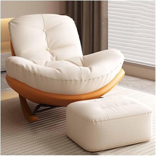 Schaukelstühle, Schaukelstuhl Für Das Kinderzimmer, Weicher Schaukelstuhl Mit Fußdesign, Bequemer Gepolsterter Schaukelstuhl Glider Rocker, Wohnzimmersofa Schaukelstuhl, Rocking Chair-c von Generic