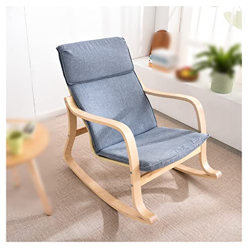 Schaukelstuhl aus Holz im Mid-Century-Stil mit gepolsterter Sitzfläche und abnehmbarem Kissen – Akzentsessel für Wohnzimmer, Schlafzimmer, Garten, Terrasse Schaukelstuhl aus Holz im Mid-Century-Stil mit gepolsterter Sitzfläche und abnehmbarem Kissen – Akzentsessel für Wohnzimmer, Schlafzimmer, Garten, Terrasse von Generic