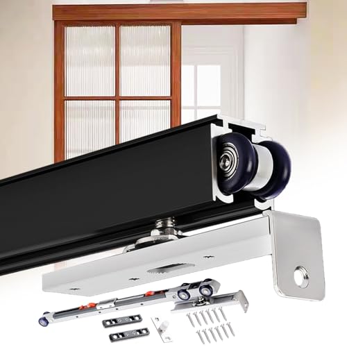 Schiebetürschiene Mit Sanftem Schließmechanismus, Robuste Schiebetürschiene Für Schlafzimmer/Küche, Scheunentor-Einzel-Hardware-Kit Mit Leisem Schließmechanismus/Black/360Cm/11.8Ft Schiebetürschiene Mit Sanftem Schließmechanismus, Robuste Schiebetürschiene Für Schlafzimmer/Küche, Scheunentor-Einzel-Hardware-Kit Mit Leisem Schließmechanismus/Black/360Cm/11.8Ft von Generic