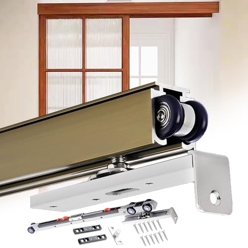 Schiebetürschiene Mit Sanftem Schließmechanismus, Robuste Schiebetürschiene Für Schlafzimmer/Küche, Scheunentor-Einzel-Hardware-Kit Mit Leisem Schließmechanismus/Champne/350Cm/11.5Ft Schiebetürschiene Mit Sanftem Schließmechanismus, Robuste Schiebetürschiene Für Schlafzimmer/Küche, Scheunentor-Einzel-Hardware-Kit Mit Leisem Schließmechanismus/Champne/350Cm/11.5Ft von Generic