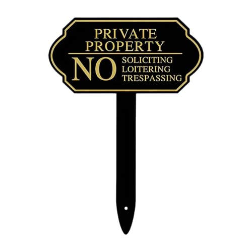 Schild „Kein Hausieren“ für Haus mit Pfahl, Privateigentum, kein Betreten, kein Herumlungern, Schild Schild „Kein Hausieren“ für Haus mit Pfahl, Privateigentum, kein Betreten, kein Herumlungern, Schild von HuadaXtai