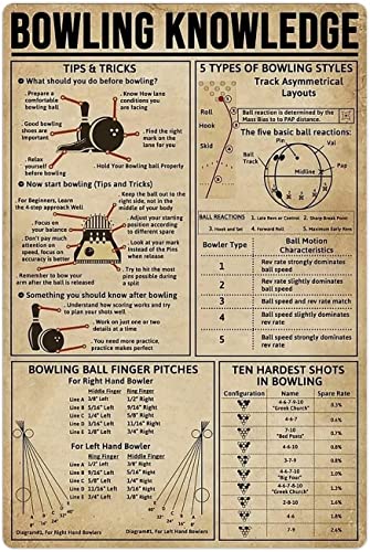 Schild Bowling-Wissen Metallschild Hängend Wandkunst Für Garten Draußen Parkplatz Club M von Generic