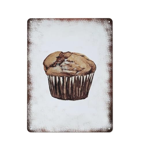 Schild Schokoladenmuffin-Aquarell Schilder Hängend Deko Für Club Wohnzimmer Café Badezimmer M von Generic