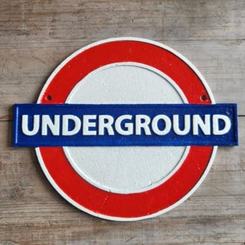 Schild Underground GUSSEISEN U-Bahn London England WANDDEKO Vintage Stil NEU WO-1705 von Generic