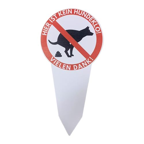 Schild mit Aufschrift "No Dog Poop and Pee", wasserfest, mit Aufschrift "No Dog Pooping", auffälliges Warnschild mit Aufschrift "Caution Yard Stakes For Home Garden Grass Pets Walk | Pee Stop Dog Sign von Generic