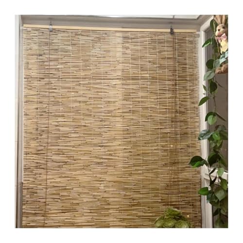 Schilfvorhang Sichtschutzzaun für Den Außenbereich Wetterfester Bambusvorhang Anpassbar Geeignet für Gärten Terrassen Balkone Fenster(90x190 CM/35x74 IN) von Generic
