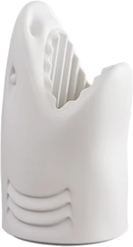 Schirmständer Inneneingang Gehstock Ständer Modern Einfaches Design Persönlichkeit Einzigartige Haifischform Kreative Dekoration Regenschirm Eimer, White von Generic