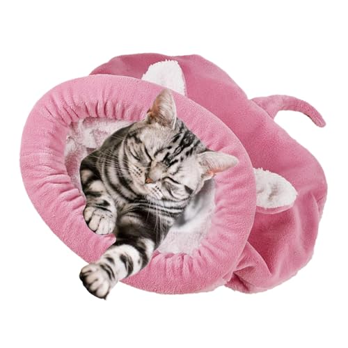 Schlafsack für kleine Hunde, Katzenbett, Katzenbetten 19,6 x 15,7 Zoll für Indoor-Katzen | Weicher Welpe Burrow Pad Kätzchen Cuddler selbstwärmende Katzenbetten Schlafsack für kleine Hunde, Katzenbett, Katzenbetten 19,6 x 15,7 Zoll für Indoor-Katzen | Weicher Welpe Burrow Pad Kätzchen Cuddler selbstwärmende Katzenbetten von Generic