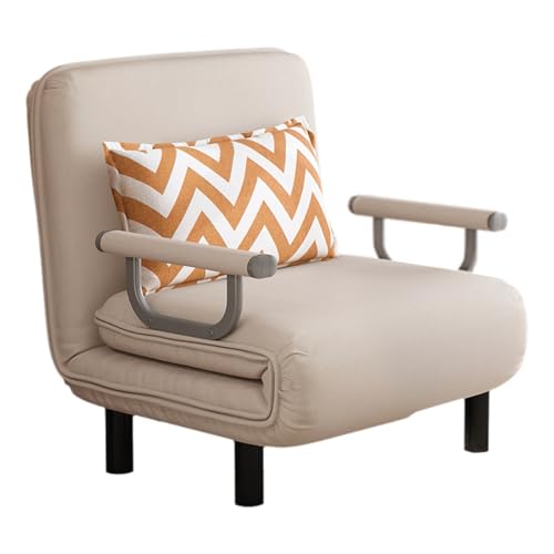 Schlafsessel 3 in 1 Sessel Wohnzimme mit Schlaffunktion Umwandelbarer Umwandelbares Einzelschlafsofa, Wird in Büros, Wohnzimmern, Schlafzimme(Beige) von Generic