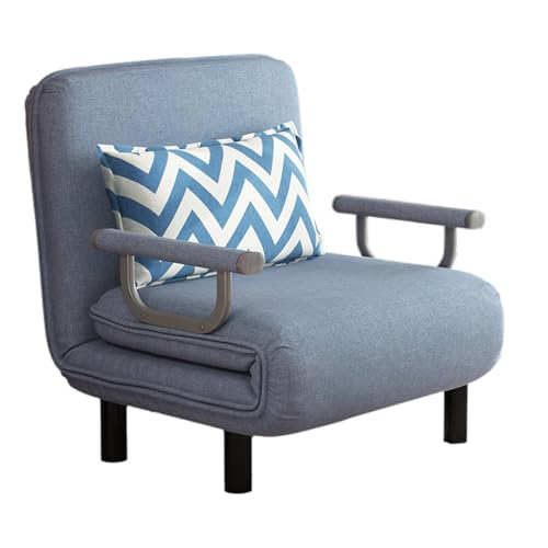 Schlafsessel 3 in 1 Sessel Wohnzimme mit Schlaffunktion Umwandelbarer Umwandelbares Einzelschlafsofa, Wird in Büros, Wohnzimmern, Schlafzimme(Blue) von Generic