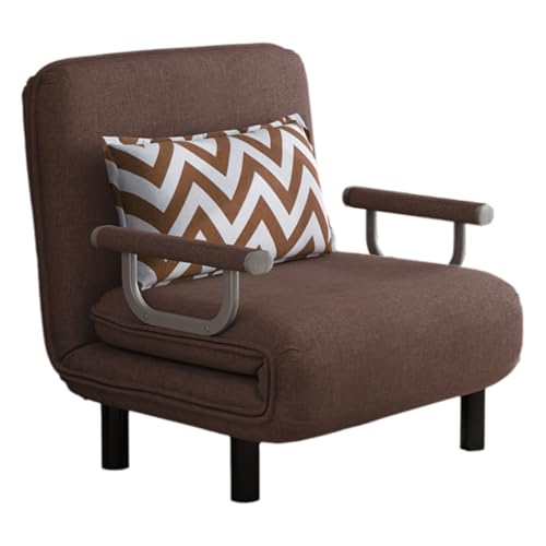 Schlafsessel 3 in 1 Sessel Wohnzimme mit Schlaffunktion Umwandelbarer Umwandelbares Einzelschlafsofa, Wird in Büros, Wohnzimmern, Schlafzimme(Brown) von Generic