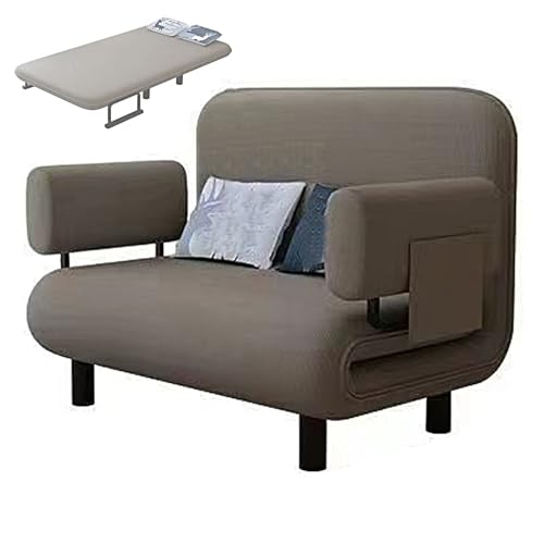 Schlafsessel Mit Bettfunktion 3-in-1 Schlafsofa Umwandelbar Mit Armlehnen Ergonomie Chaiselongue Robuster Stahlrahmen Für Wohnzimmer, Schlafzimmer(Gray,192 * 100 * 28cm) von Generic