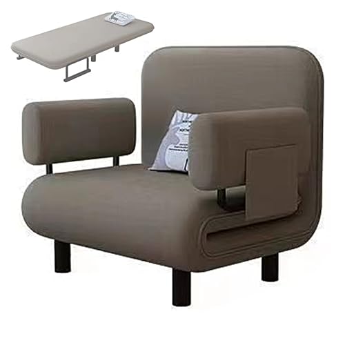 Schlafsessel Mit Bettfunktion 3-in-1 Schlafsofa Umwandelbar Mit Armlehnen Ergonomie Chaiselongue Robuster Stahlrahmen Für Wohnzimmer, Schlafzimmer(Gray,192 * 80 * 28cm) von Generic