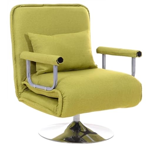 Schlafsessel Recamiere Mit Schlaffunktion Schlafsofa Umwandelbar Stahlrahmen 5-Fach Verstellbare Rückenlehne Hebe Und 360°-Drehung Einfachs Zu Montieren(Green) von Generic