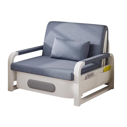 Schlafsessel mit Bettfunktion und Bettkasten, Gästebett Klappbar 190x82cm mit Kissen Und Seitentaschen, Wird in Büros, Wohnzimmern, Schlafzimme(Blue) von Generic