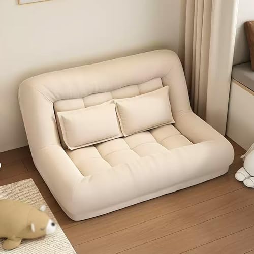 Schlafsofa Klappbar, Bodenstuhl mit Zwei Kissen, Faules Schlafsofa for den Innenbereich mit Fünf Verstellbaren Winkeln for Wohnzimmer, Schlafzimmer und Büro von Generic