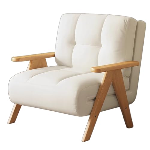Schlafsofa Sofa mit Schlaffunktion 3 in 1 Klappstuhl Verstellbare Rückenlehne Holzhandläufe Schlafsofa Gästebett Metallgestell für Wohnzimmer(100 * 70 * 83cm) von Generic