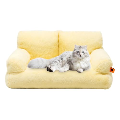 Schlafsofa für Katzen, Katzennest aus Plüsch für Winter, waschbar, für Katzen, abnehmbares Haustierbett, Welpenbett aus Plüsch, Sofa für kleine Hunde, von Generic