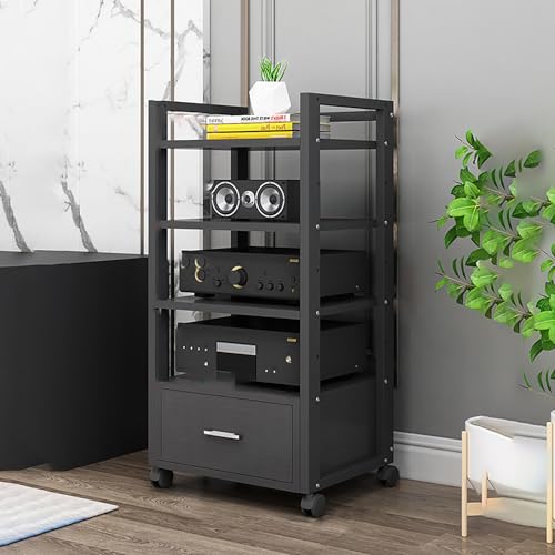 Schlafzimmer Audio Video Medienständer Videoregal-Medienständer mit Schubladen, AV-Medienständer, Eckregal mit Universalrädern, 3-/4-/5-stufiges Standregal, Stereo-Rack-Ständerturm, Besprech Schlafzimmer Audio Video Medienständer Videoregal-Medienständer mit Schubladen, AV-Medienständer, Eckregal mit Universalrädern, 3-/4-/5-stufiges Standregal, Stereo-Rack-Ständerturm, Besprech von Generic