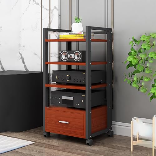 Schlafzimmer Audio Video Medienständer Videoregal-Medienständer mit Schubladen, AV-Medienständer, Eckregal mit Universalrädern, 3-/4-/5-stufiges Standregal, Stereo-Rack-Ständerturm, Besprech von Generic