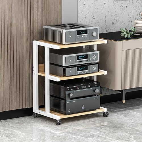 Schlafzimmer Audio Video Medienständer Videoregal-Vitrine, Medienständer, Rack, Spielekonsolenständer, mit Rädern, AV-Medienständer-Eckregal, mit Lagerregalen, Stereo-Rack-Ständerturm, TV-Zu Schlafzimmer Audio Video Medienständer Videoregal-Vitrine, Medienständer, Rack, Spielekonsolenständer, mit Rädern, AV-Medienständer-Eckregal, mit Lagerregalen, Stereo-Rack-Ständerturm, TV-Zu von Generic