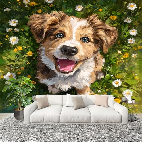 Schlafzimmer Fototapete Wandtapete 400x280 cm, Tierischer SüßEr SchäFerhund Wandposter, GrüN Moderne Wanddeko Panorama Poster Wohnzimmer Büro Flur Wandtapete Große Wandbilder Schlafzimmer Fototapete Wandtapete 400x280 cm, Tierischer SüßEr SchäFerhund Wandposter, GrüN Moderne Wanddeko Panorama Poster Wohnzimmer Büro Flur Wandtapete Große Wandbilder von Generic