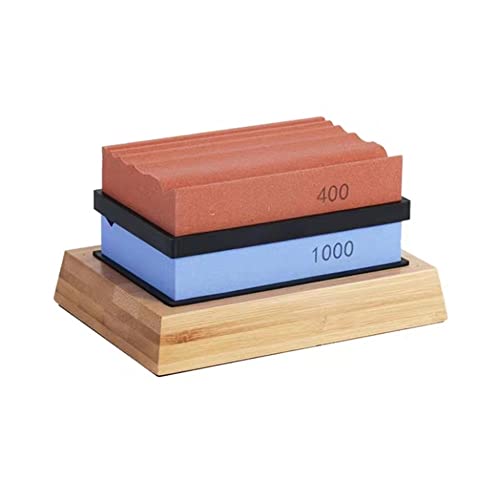 Schleifsteine für Holzschnitzwerkzeuge – Schleifsteine, Schnitzer, Schleifstein, Körnung 400 und 1000, mit herausnehmbaren rutschfesten Pads und einer Bambusbasis, blau-rot, 15 x 10 x 8 cm Schleifsteine für Holzschnitzwerkzeuge – Schleifsteine, Schnitzer, Schleifstein, Körnung 400 und 1000, mit herausnehmbaren rutschfesten Pads und einer Bambusbasis, blau-rot, 15 x 10 x 8 cm von Generic
