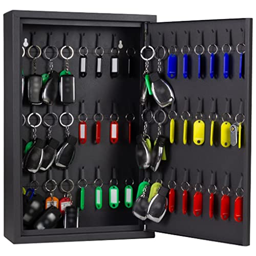 Schlüssel-Kasten Schrank Abschließbarer Schlüsselschrank Schlüsselkastenhalter Wandmontierter 48-Bit-Hochleistungsschlüssel-Organizer, Kompakter Haushaltsschlüsselkasten Mit Haken, Sic von Generic