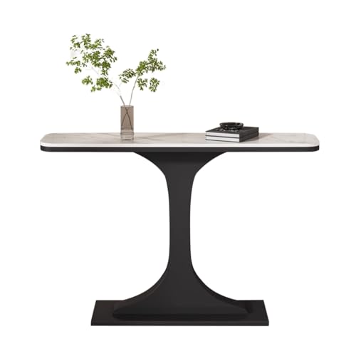 Schmale Konsolentisch für Flur Moderner Schmaler Eingangs"Tisch mit Metallgestell, Kratzfest & Rostfrei, Ideal für Diele, Flur & Wohnzimmer(Black,80x30x80cm) von Generic