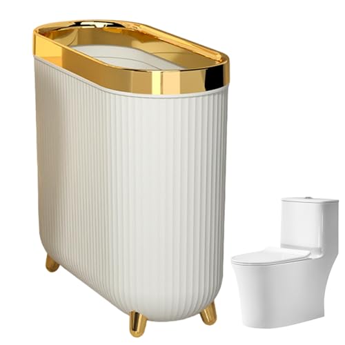 Schmaler Badezimmer-Mülleimer, schmal, Toilettenpapier Slim Gonebage Can Design Compact für Wohnzimmer Wohnzimmer Wohnzimmer von Generic