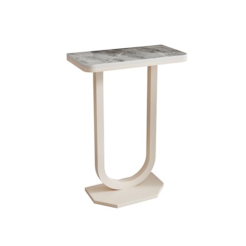 Schmaler Konsolentisch Eingangsbereich Dekos mit Steinplatte Verstärkte Breite Basis für Flur Hinter Dem Sofa Diele, Einfacher Aufbau(Gray,40 * 30 * 75cm) von Generic