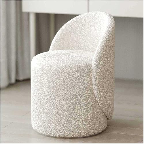 Schminkstuhl, Esszimmerstuhl aus Plüschsamt, weich gepolstert, für Wohnzimmer und Schlafzimmer, bequemer Sitzhocker mit Rückenlehne, stilvolle Ergänzung zum Schminktisch von Generic