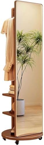 Schmuckschrank Schrank 360° Drehbarer Holzgarderobenständer Mit Ganzkörperspiegel 2-in-1-bodenspiegel Und Garderobenständer Wohnzimmer Schlafzimmer Garderobenspiegel, Walnut, Mobile Schmuckschrank Schrank 360° Drehbarer Holzgarderobenständer Mit Ganzkörperspiegel 2-in-1-bodenspiegel Und Garderobenständer Wohnzimmer Schlafzimmer Garderobenspiegel, Walnut, Mobile von Generic