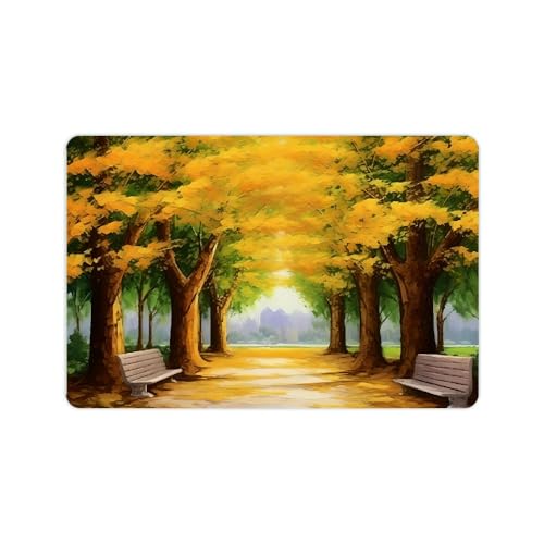 Schmutzfangmatte Herbstwald, 40X60Cm Fußmatten Lustige Eingangsmatte Weicher Sauberlaufmatte Für Chambre Terrasse Porte D'Entrée von Generic