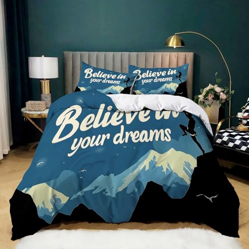 Bettbezug 135 x 200 cm, Kletterer Klettert Hohen Berg Microfaser Weiche Flauschige Bettwäsche Set mit je 2 Kissenbezug - 3 Teilig Schneeberg Bedrucktes Bettwäsche Set für Allergiker Geeignet Bettbezug 135 x 200 cm, Kletterer Klettert Hohen Berg Microfaser Weiche Flauschige Bettwäsche Set mit je 2 Kissenbezug - 3 Teilig Schneeberg Bedrucktes Bettwäsche Set für Allergiker Geeignet von Generic